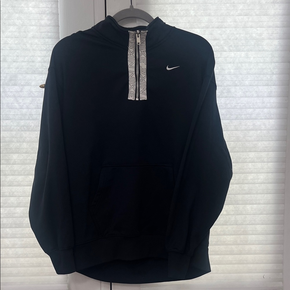 Nike Black Hoodie with Logo Accent